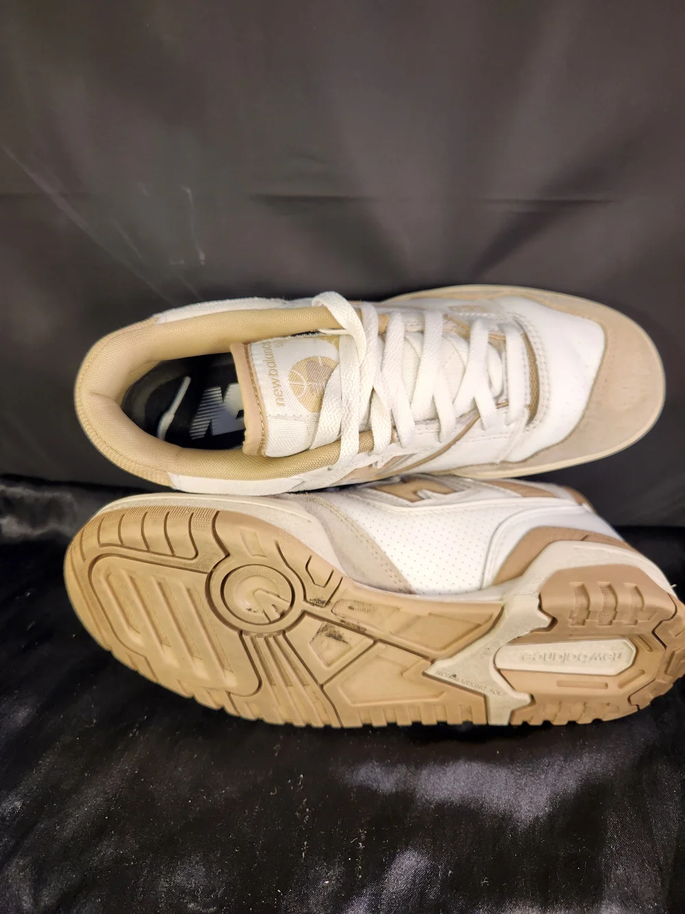 New Balance 550 Cream & Tan Sneakers